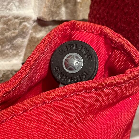 Kipling Red Nina Crossbody | Y2K Vintage Nylon Bag, Original Monkey Charm - Picture 8 of 14